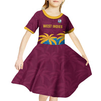 Custom West Indies Cricket Kid Short Sleeve Dress The Maroons Calypso Heritage