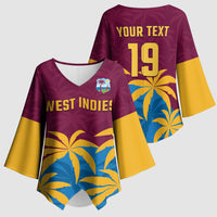 Custom West Indies Cricket Kimono Sleeve Blouse The Maroons Calypso Heritage