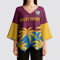 Custom West Indies Cricket Kimono Sleeve Blouse The Maroons Calypso Heritage