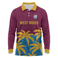 Custom West Indies Cricket Long Sleeve Polo Shirt The Maroons Calypso Heritage