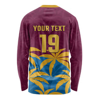 Custom West Indies Cricket Long Sleeve Shirt The Maroons Calypso Heritage