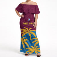 Custom West Indies Cricket Off Shoulder Maxi Dress The Maroons Calypso Heritage