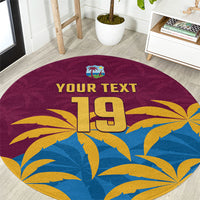 Custom West Indies Cricket Round Carpet The Maroons Calypso Heritage