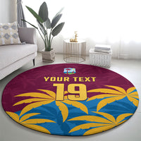 Custom West Indies Cricket Round Carpet The Maroons Calypso Heritage