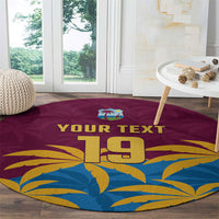 Custom West Indies Cricket Round Carpet The Maroons Calypso Heritage