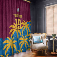 Custom West Indies Cricket Window Curtain The Maroons Calypso Heritage