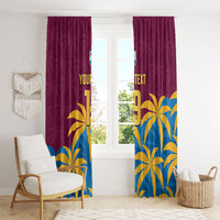 Custom West Indies Cricket Window Curtain The Maroons Calypso Heritage