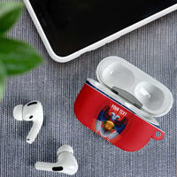 Personalized Serbia Christmas AirPods Case Eagle with Cesnica Christmas Bread - Wonder Print Shop
