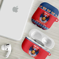 Personalized Serbia Christmas AirPods Case Eagle with Cesnica Christmas Bread - Wonder Print Shop