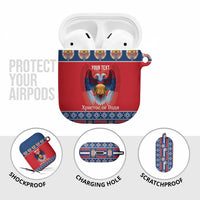 Personalized Serbia Christmas AirPods Case Eagle with Cesnica Christmas Bread - Wonder Print Shop
