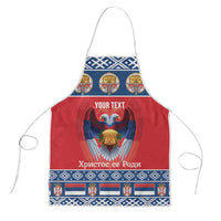 Personalized Serbia Christmas Apron Eagle with Cesnica Christmas Bread - Wonder Print Shop