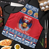 Personalized Serbia Christmas Apron Eagle with Cesnica Christmas Bread - Wonder Print Shop