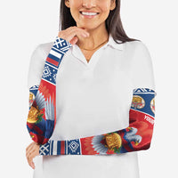 Personalized Serbia Christmas Arm Sleeves Eagle with Cesnica Christmas Bread - Wonder Print Shop