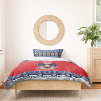 Personalized Serbia Christmas Bedding Set Eagle with Cesnica Christmas Bread - Wonder Print Shop
