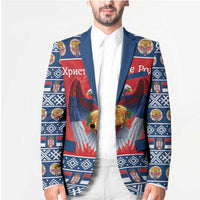Personalized Serbia Christmas Blazer Eagle with Cesnica Christmas Bread - Wonder Print Shop