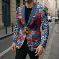 Personalized Serbia Christmas Blazer Eagle with Cesnica Christmas Bread - Wonder Print Shop