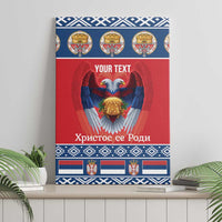 Personalized Serbia Christmas Canvas Wall Art Eagle with Cesnica Christmas Bread - Wonder Print Shop