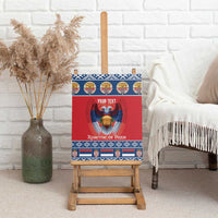 Personalized Serbia Christmas Canvas Wall Art Eagle with Cesnica Christmas Bread - Wonder Print Shop