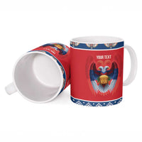 Personalized Serbia Christmas Ceramic Mug Eagle with Cesnica Christmas Bread - Wonder Print Shop