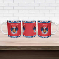 Personalized Serbia Christmas Ceramic Mug Eagle with Cesnica Christmas Bread - Wonder Print Shop