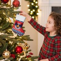 Personalized Serbia Christmas Christmas Stocking Eagle with Cesnica Christmas Bread - Wonder Print Shop