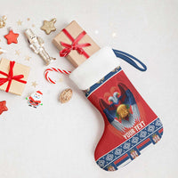 Personalized Serbia Christmas Christmas Stocking Eagle with Cesnica Christmas Bread - Wonder Print Shop
