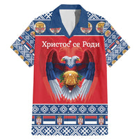 Personalized Serbia Christmas Family Matching Mermaid Dress and Hawaiian Shirt Eagle with Cesnica Christmas Bread - Wonder Print Shop