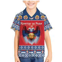 Personalized Serbia Christmas Family Matching Mermaid Dress and Hawaiian Shirt Eagle with Cesnica Christmas Bread - Wonder Print Shop