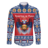 Personalized Serbia Christmas Family Matching Short Sleeve Bodycon Dress and Hawaiian Shirt Eagle with Cesnica Christmas Bread - Wonder Print Shop