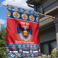 Personalized Serbia Christmas Garden Flag Eagle with Cesnica Christmas Bread - Wonder Print Shop