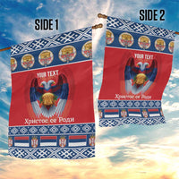 Personalized Serbia Christmas Garden Flag Eagle with Cesnica Christmas Bread - Wonder Print Shop