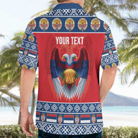Personalized Serbia Christmas Hawaiian Shirt Eagle with Cesnica Christmas Bread - Wonder Print Shop