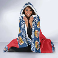 Personalized Serbia Christmas Hooded Blanket Eagle with Cesnica Christmas Bread - Wonder Print Shop