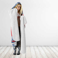 Personalized Serbia Christmas Hooded Blanket Eagle with Cesnica Christmas Bread - Wonder Print Shop