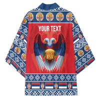 Personalized Serbia Christmas Kimono Eagle with Cesnica Christmas Bread - Wonder Print Shop