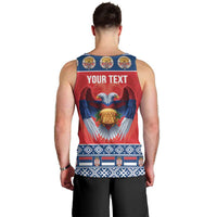 Personalized Serbia Christmas Men Tank Top Eagle with Cesnica Christmas Bread - Wonder Print Shop