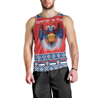 Personalized Serbia Christmas Men Tank Top Eagle with Cesnica Christmas Bread - Wonder Print Shop