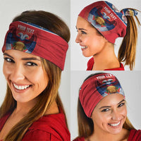 Personalized Serbia Christmas Neck Gaiter Eagle with Cesnica Christmas Bread - Wonder Print Shop