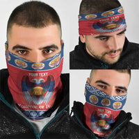 Personalized Serbia Christmas Neck Gaiter Eagle with Cesnica Christmas Bread - Wonder Print Shop