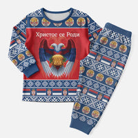 Personalized Serbia Christmas Pajama Set Eagle with Cesnica Christmas Bread - Wonder Print Shop