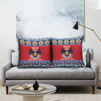 Personalized Serbia Christmas Pillow Cover Eagle with Cesnica Christmas Bread - Wonder Print Shop
