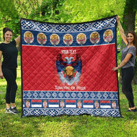 Personalized Serbia Christmas Quilt Eagle with Cesnica Christmas Bread - Wonder Print Shop