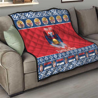 Personalized Serbia Christmas Quilt Eagle with Cesnica Christmas Bread - Wonder Print Shop
