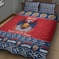 Personalized Serbia Christmas Quilt Bed Set Eagle with Cesnica Christmas Bread - Wonder Print Shop