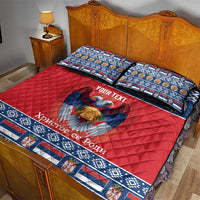 Personalized Serbia Christmas Quilt Bed Set Eagle with Cesnica Christmas Bread - Wonder Print Shop