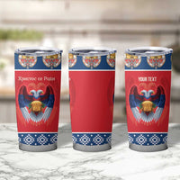 Personalized Serbia Christmas Tumbler Cup Eagle with Cesnica Christmas Bread - Wonder Print Shop