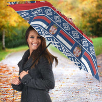 Personalized Serbia Christmas Umbrella Eagle with Cesnica Christmas Bread - Wonder Print Shop