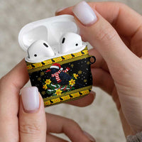 Flintshire Wales Christmas AirPods Case Welsh Red-billed Chough with Daffodil - Wonder Print Shop