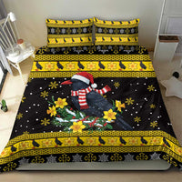 Flintshire Wales Christmas Bedding Set Welsh Red-billed Chough with Daffodil - Wonder Print Shop