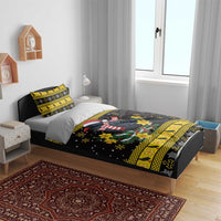 Flintshire Wales Christmas Bedding Set Welsh Red-billed Chough with Daffodil - Wonder Print Shop